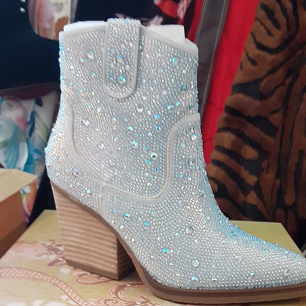 VERY G BLING SPARKLE WESTERN SHOE BOOTIE GORGEOUS